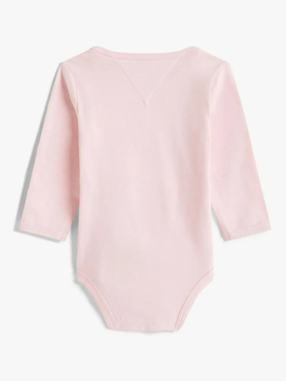 Sale Tommy Hilfiger Logo Jersey Long Sleeve Bodysuit Pink