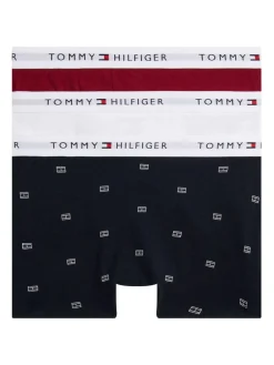 Best Tommy Hilfiger Red 3-Pack Signature Logo Print Trunks