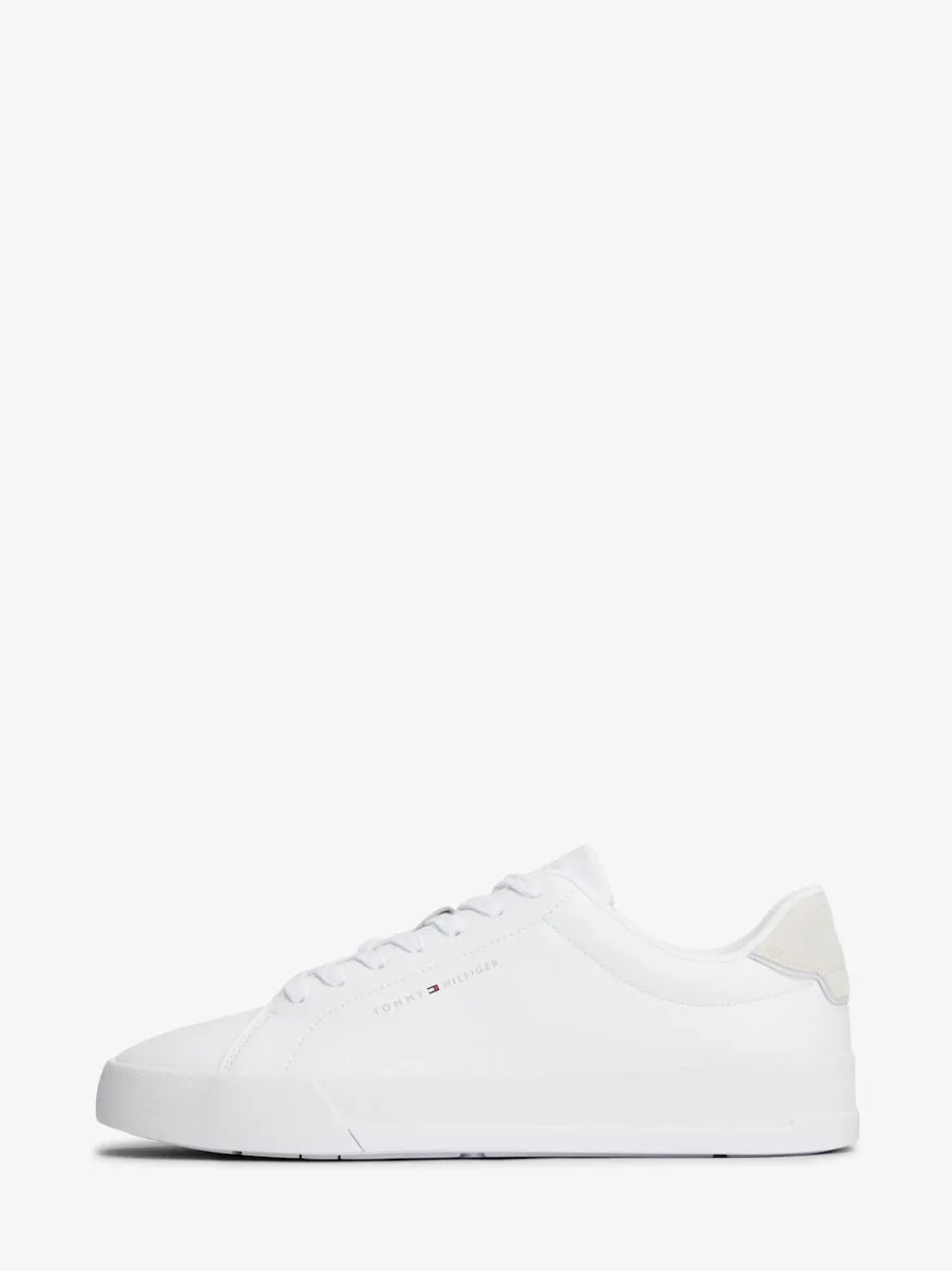 Online Tommy Hilfiger White Logo Court Leather Trainers