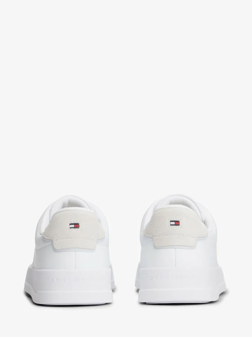 Online Tommy Hilfiger White Logo Court Leather Trainers