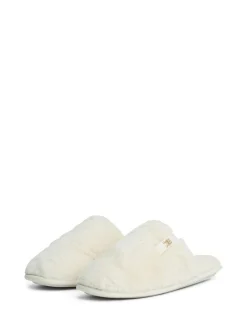 Tommy Hilfiger Monogram Faux Fur Slippers^Women Slippers