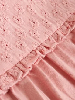 Outlet Next Tonal Pink Broderie 3 Pack Baby Rompers