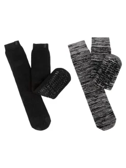 Outlet Totes Black Mens Bundle Thermal Brushed Socks 2 Pack