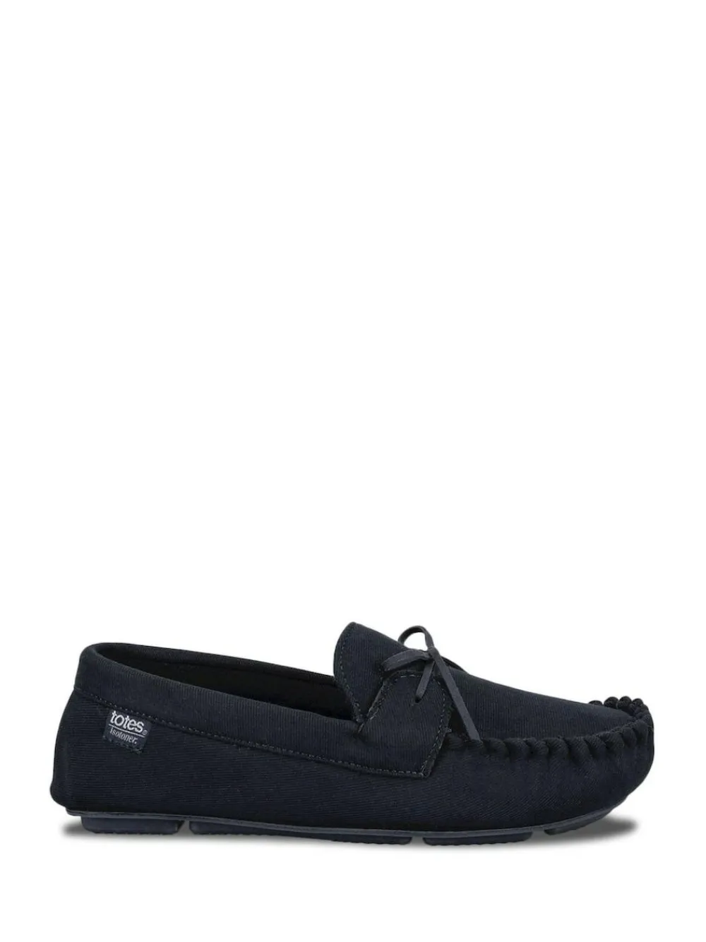 Totes Blue Isotoner Mens Herringbone Lined Moccasin^ Slippers|Slippers