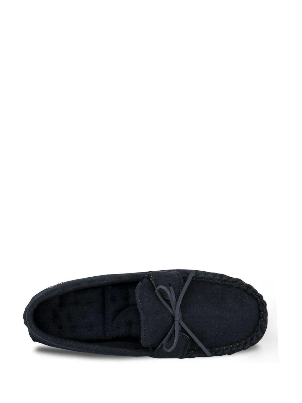 Totes Blue Isotoner Mens Herringbone Lined Moccasin^ Slippers|Slippers