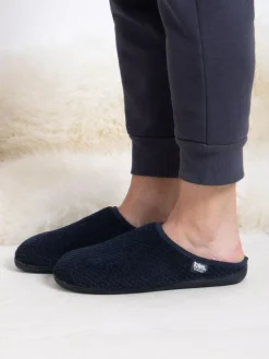 Totes Mens Isotoner Swept Back Popcorn Mule Slippers^ Slippers|Slippers