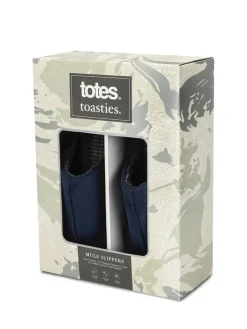 Discount Totes Blue Toasties Mens Centre Seam Mules