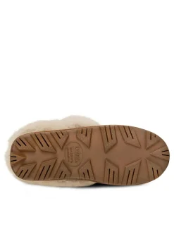 Totes Brown Ladies Isotoner Real Suede Bootie Slippers^Women Slippers