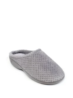 Sale Totes Grey Isotoner Popcorn Terry Mules Slippers