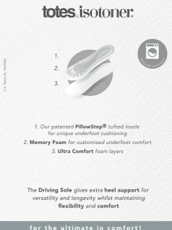 Best Totes Mens Isotoner Square Patterned Smart Moccasin Slippers Grey