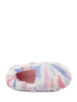 New Totes Green Short Full Back Fleece Winter Slippers Pink