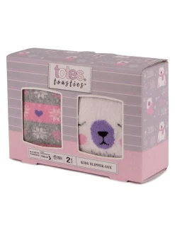Outlet Totes Toasties Childrens Original 2 Pack Socks Purple