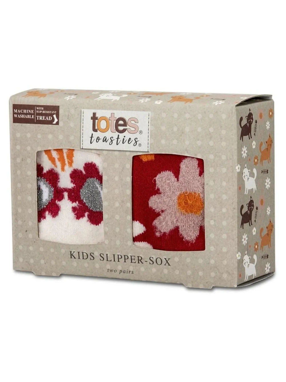 Totes Red Tosties Kids Original Slipper Socks 2 Pack^ Socks & Tights|Socks & Tights