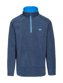 Clearance Trespass Quarter Zip Blackford Micro Fleece Blue