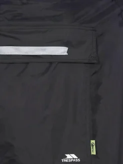 Clearance Trespass Unisex Qikpac Packaway Black Poncho