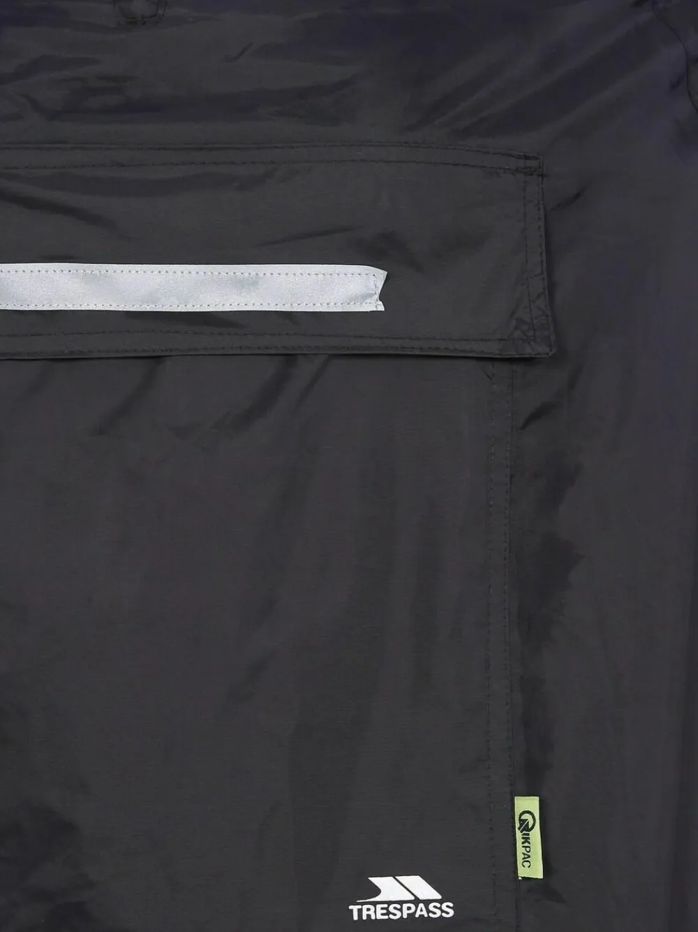 Clearance Trespass Unisex Qikpac Packaway Black Poncho