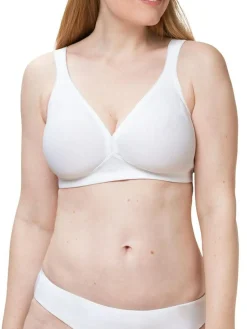 Sale Triumph Modern Soft Cotton Non Wired Bra White