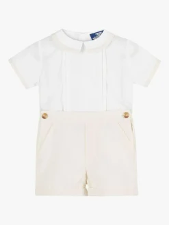 Hot Trotters London Little 100% Cotton Oatmeal/White Rupert Set
