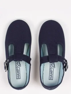 Trotters London Navy Blue Nantucket Canvas Shoes^BOY Shoes|School Shoes