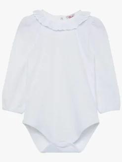 Trotters London White Laura Anglaise Body^ Bodysuits & Vests|Vests