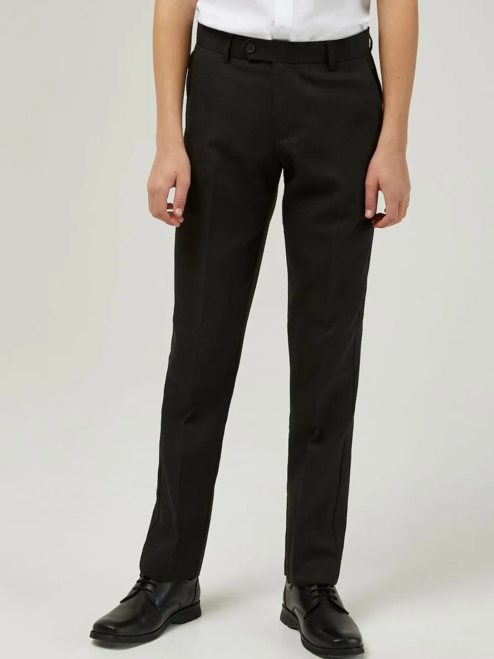 Trutex Senior Boys Slim Leg Charcoal School Trousers^BOY Tznius Pants