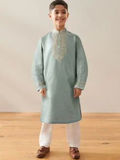 Next Turqouise Blue Eid Kurta (3mths-16yrs)^BOY Shirts|Occasionwear