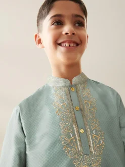 Next Turqouise Blue Eid Kurta (3mths-16yrs)^BOY Shirts|Occasionwear