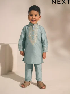 Next Turqouise Blue Eid Kurta (3mths-16yrs)^BOY Shirts|Occasionwear