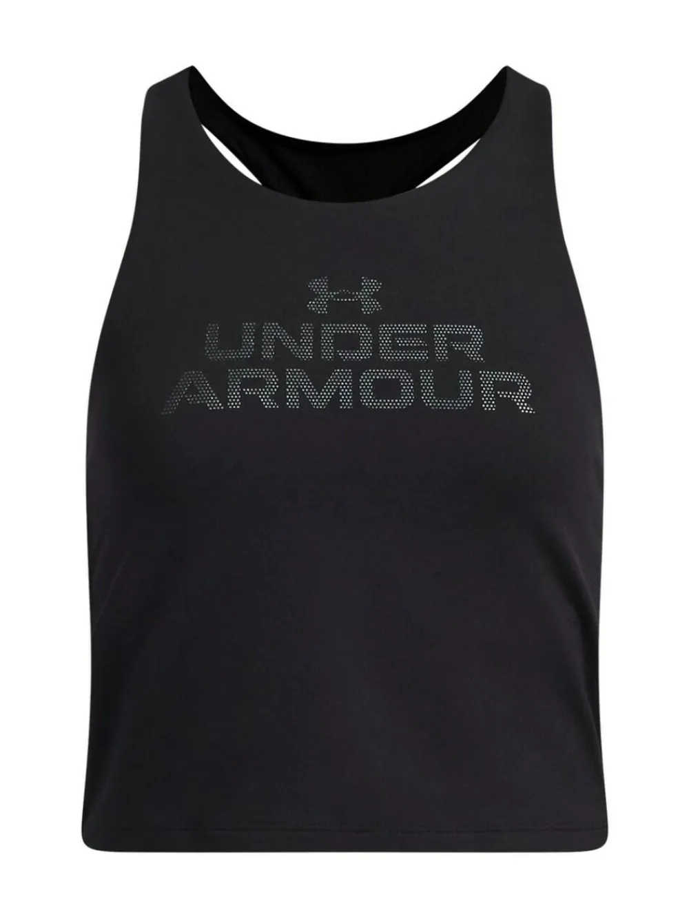 New Under Armour Motion Branded Crop Tank Black