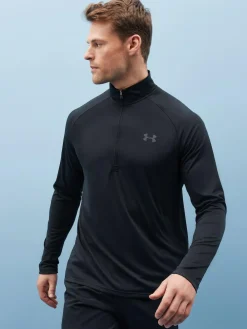 Under Armour Black Tech Quarter Zip Fleece^ Sweatshirts & Hoodies|Sweatshirts & Hoodies