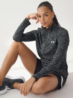 Under Armour Black Tech Twist 1/2 Zip Sweatshirt^Women Sportswear|Hoodies & Sweatshirts