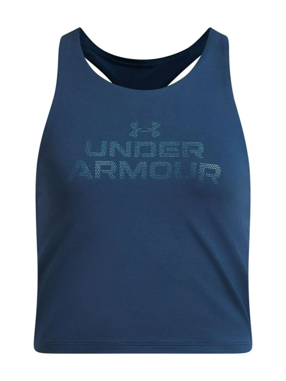 New Under Armour Motion Branded Crop Tank Blue