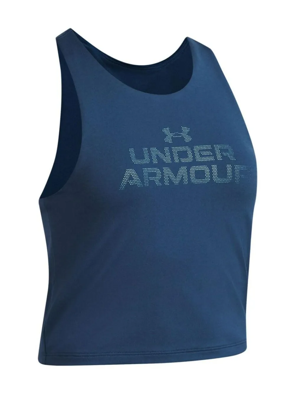 New Under Armour Motion Branded Crop Tank Blue