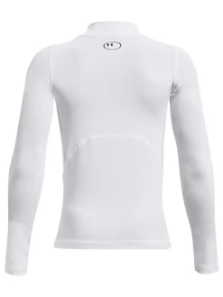 New Under Armour Heat Geat Mock Neck Long Sleeve T-Shirt Pearl White