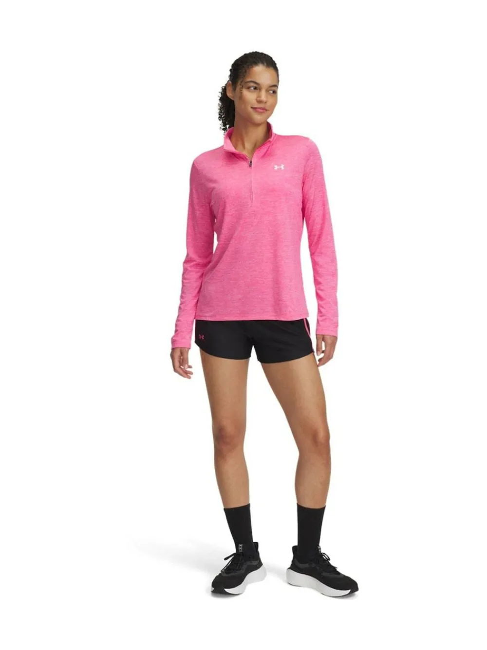 Online Under Armour Pink Tech Twist 1/2 Zip Sweatshirt