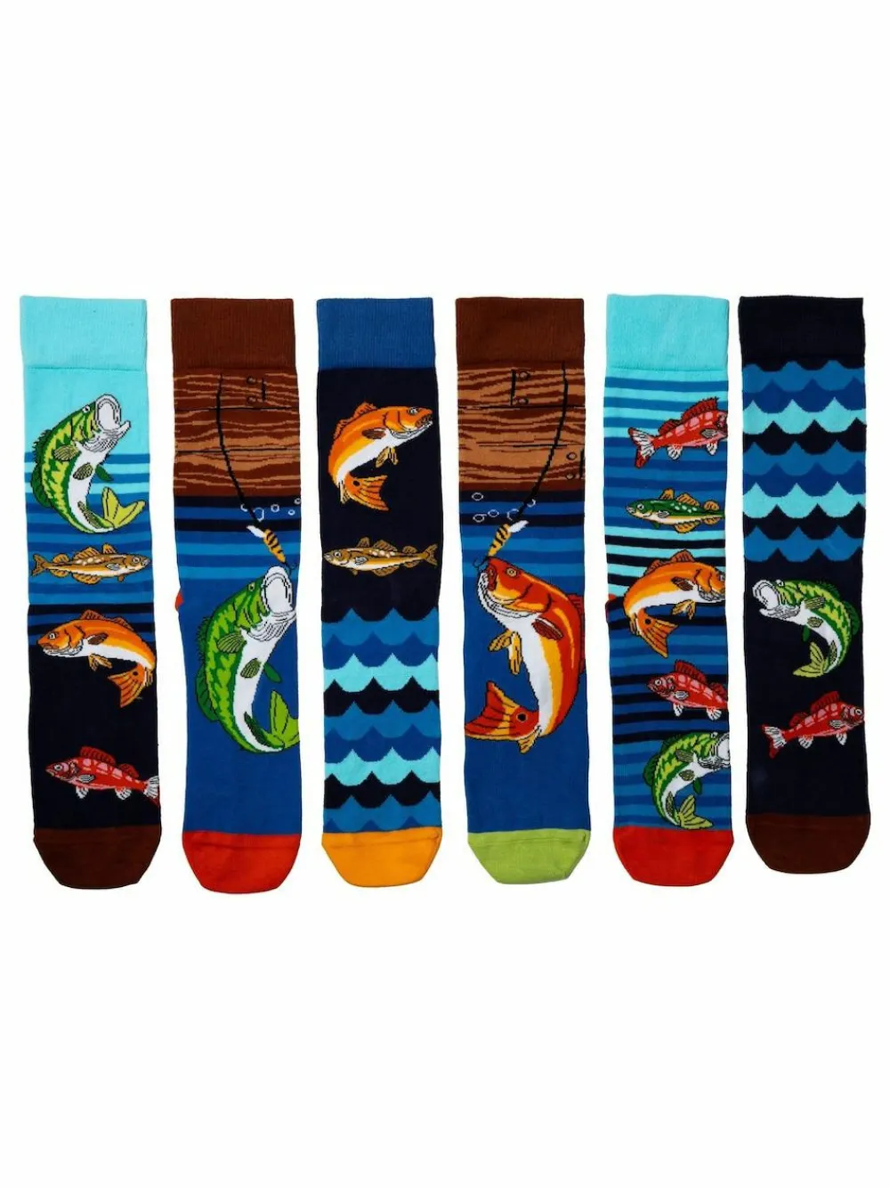 United Odd Socks Blue Pollocks Fishing Socks 3 pack^ Socks|Socks