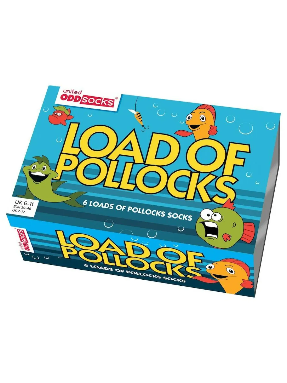 United Odd Socks Blue Pollocks Fishing Socks 3 pack^ Socks|Socks