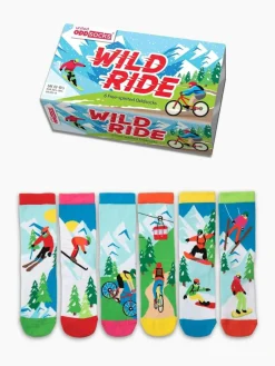 United Odd Socks Blue Wildride Boys Socks 6 pack^BOY Socks