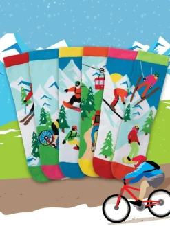 United Odd Socks Blue Wildride Boys Socks 6 pack^BOY Socks