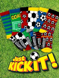 United Odd Socks Green Football Kick Boys Socks 6 Packs^BOY Socks & Tights|Socks & Tights