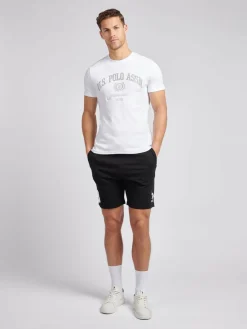 U.S. Polo Assn . Mens Classic Fit 100% Cotton Player 3 Sweat Shorts^ Shorts