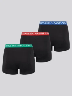 U.S. Polo Assn . Black Signature Double Horsemen Knit Beanie^BOY Underwear