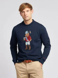 U.S. Polo Assn . Blue Mens Chuck Crew Sweatshirt^ Loungewear