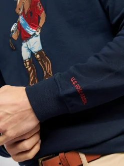 U.S. Polo Assn . Blue Mens Chuck Crew Sweatshirt^ Loungewear