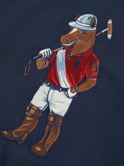 U.S. Polo Assn . Blue Mens Chuck Crew Sweatshirt^ Loungewear