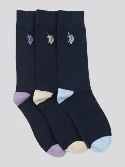 U.S. Polo Assn . Mens Smart Socks 3 Pack^ Socks|Socks