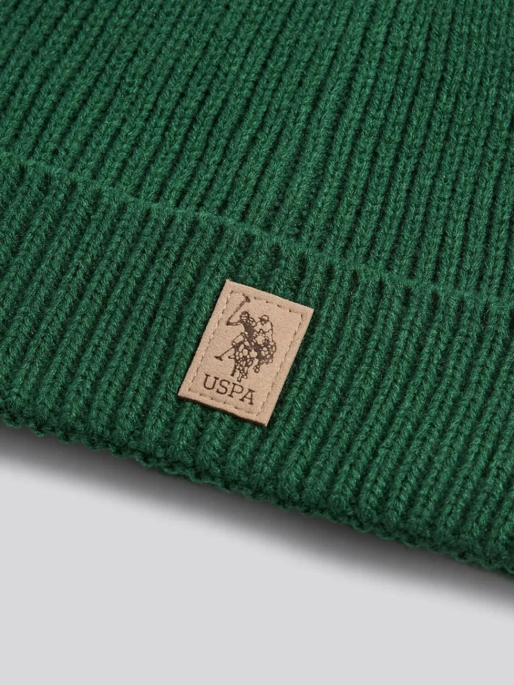 New U.S. Polo Assn . Signature Double Horsemen Knit Beanie Green