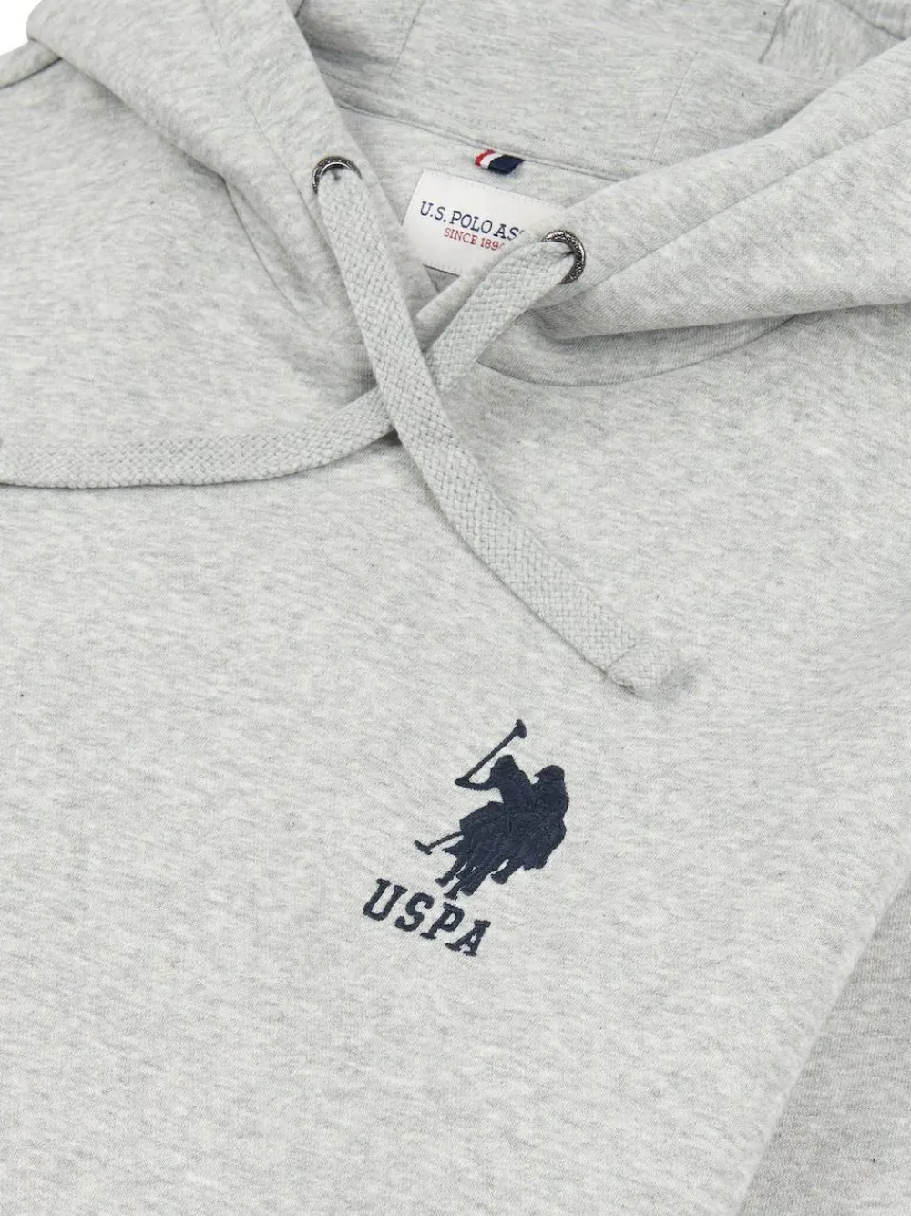 U.S. Polo Assn . Mens Classic Fit Player 3 100% Cotton Hoodie Grey