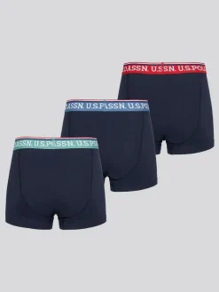 Discount U.S. Polo Assn . Trunks 3 Pack Navy