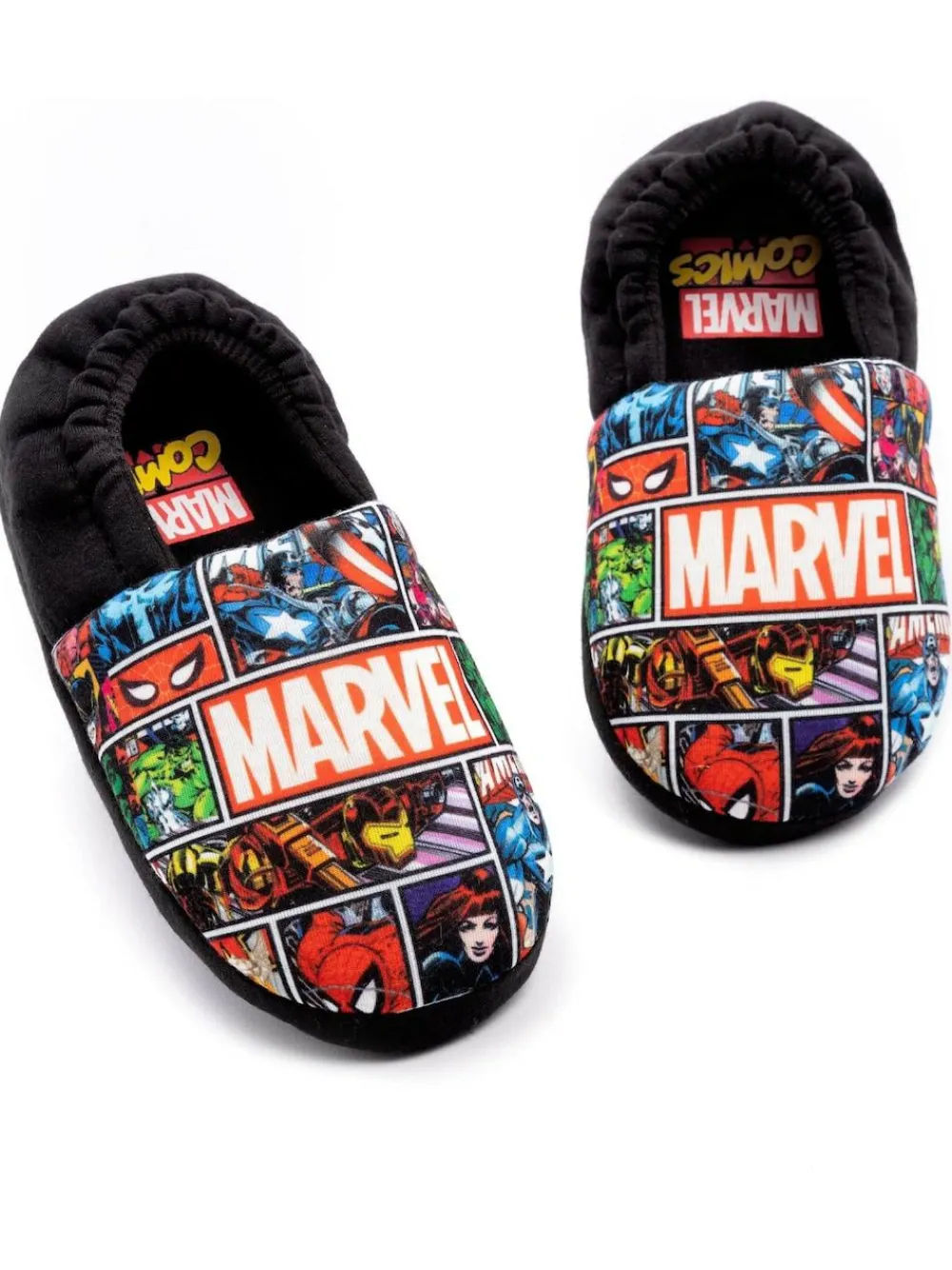 Vanilla Underground Black Marvel Winter Slippers^BOY Nightwear